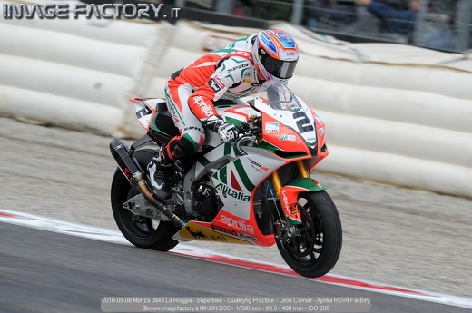 2010-05-08 Monza 0943 La Roggia - Superbike - Qualifyng Practice - Leon Camier - Aprilia RSV4 Factory